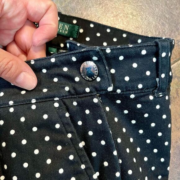 Lauren Ralph Lauren Polka Dot Pants Side Zip 10 - Picture 3 of 12